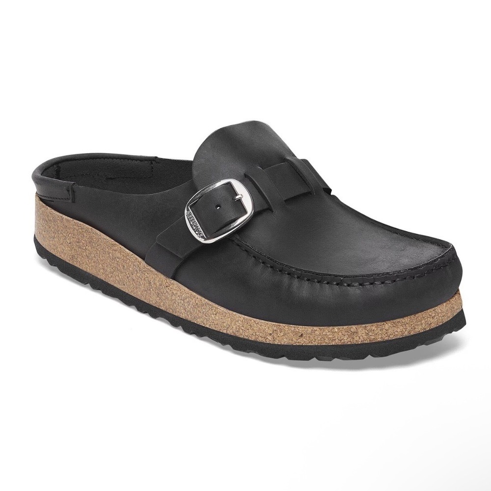 Birkenstock Buckley clogs IN Black Leather Size 40, US 9